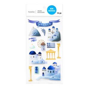 NEW Recollections Greece Dimensional 3D Stickers - Travel / Scrapbook / Crafting